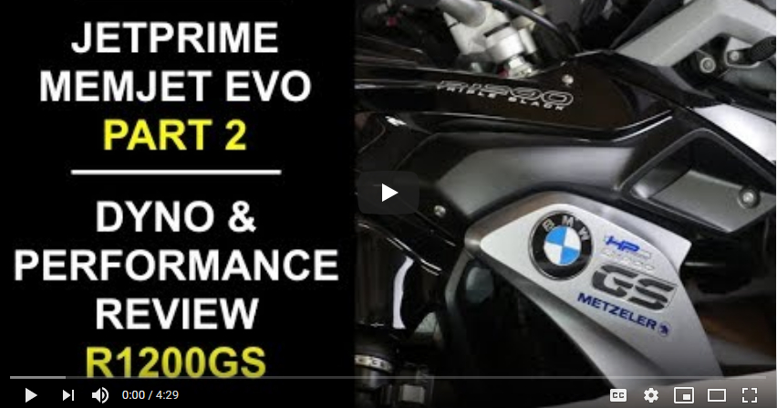 Jetprime Memjet Evo for BMW R1200GS Review Pt2