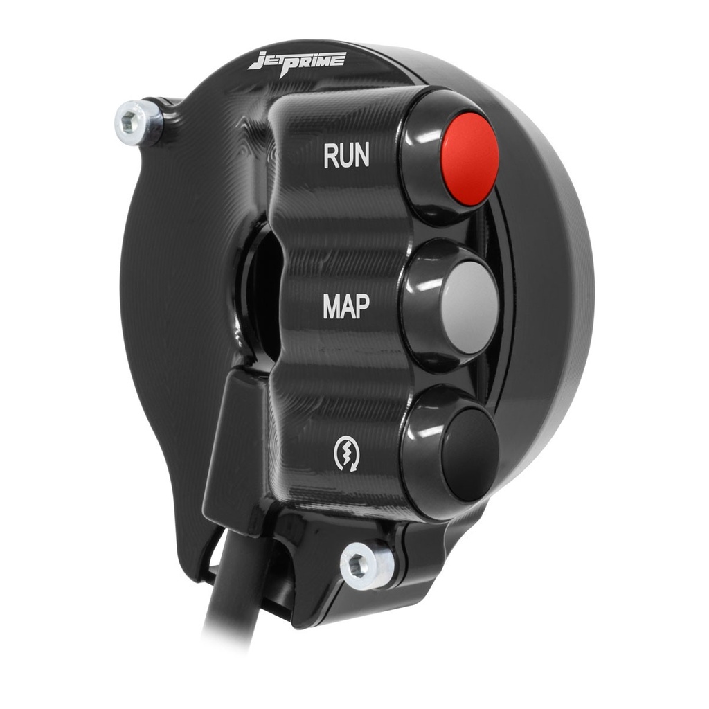 [JPCOAP660N-001] Jetprime Throttle Cover with Handlebar Switch for Aprilia RS660 / Tuono 660 (Black) - image 1