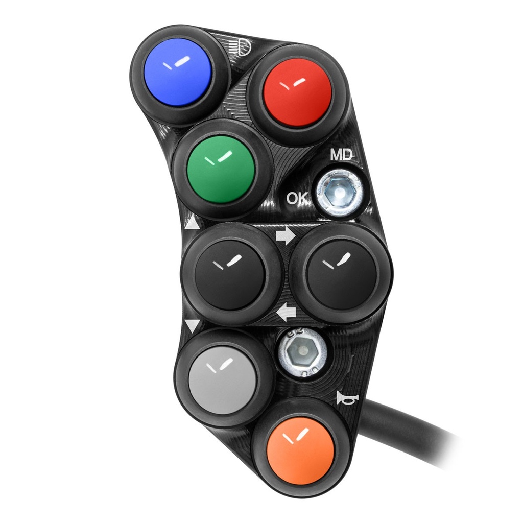 [JPPSAP009RF-002] Jetprime LHS Handlebar Switch for Aprilia Tuono V4 / RR / RF, choice of colours (Black)